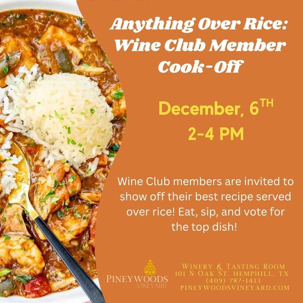 Anything Over Rice: Wine Club Member Cook-Off
